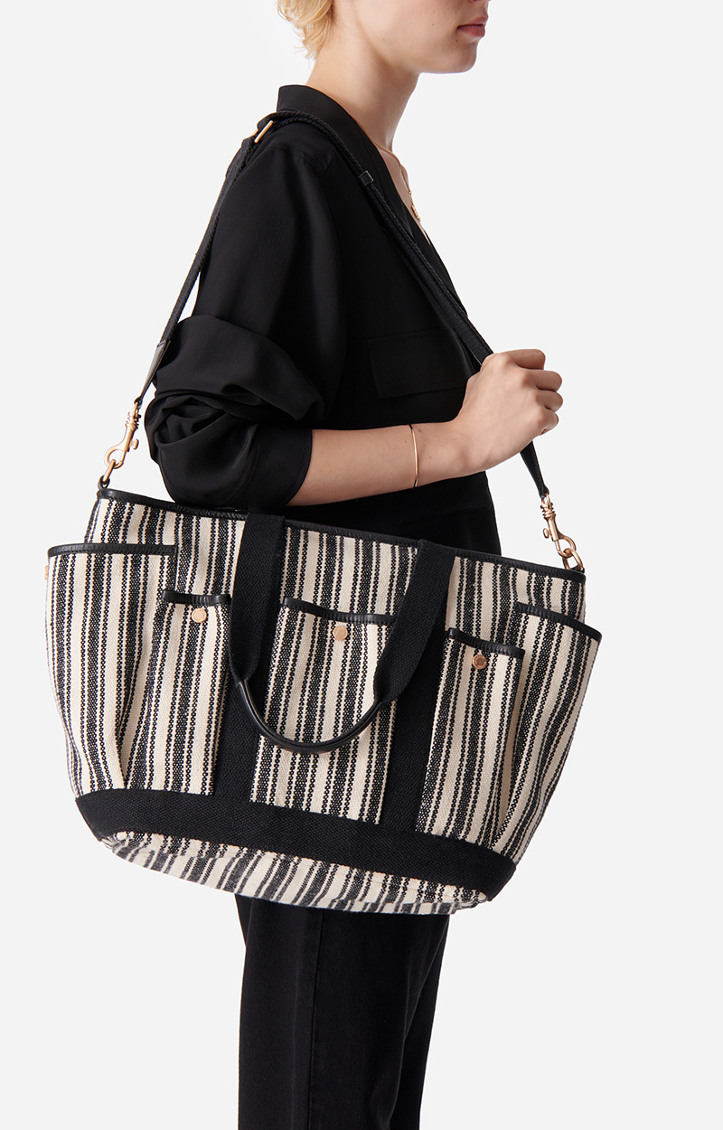 Sac Cabas VANESSA BRUNO En Coton Marron - Neuf Avec étiquettes, Fabriqué En France, Paillettes Et Anses Doubles