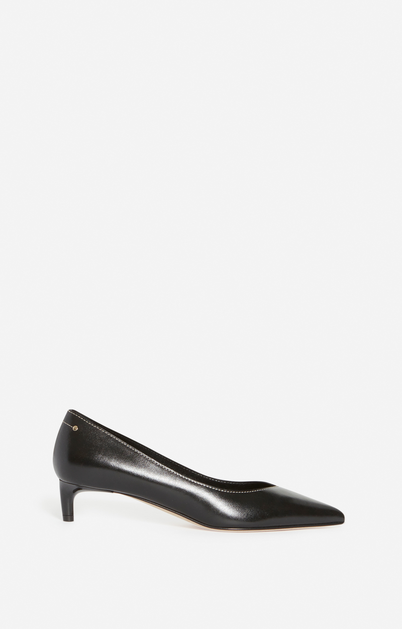 Escarpins VANELI - Bout En Cuir Daim Noir - Taille 6.5 US - Talon 2 Pouces