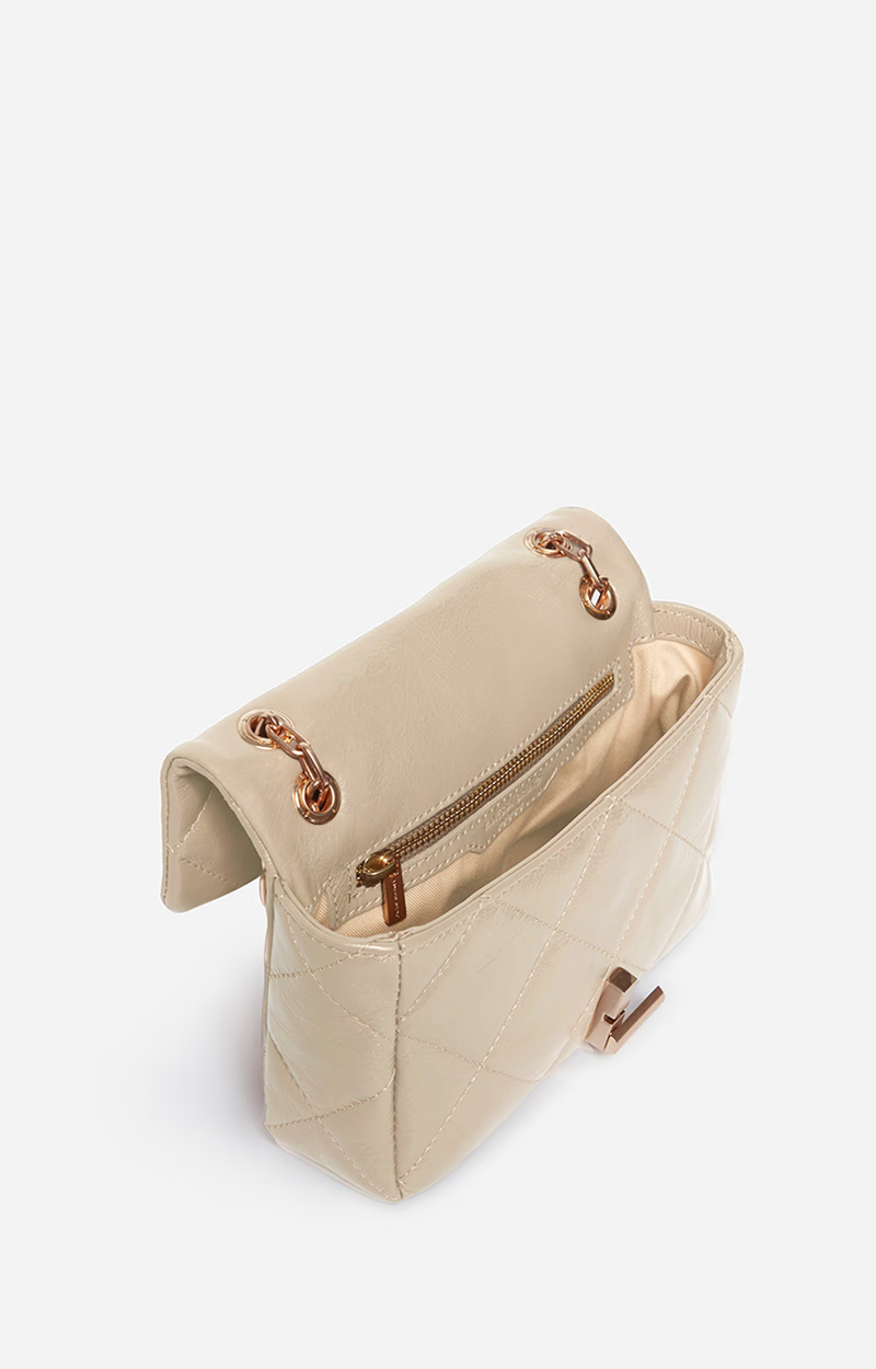 Sac à Main Mondani New York - Cuir Cannelle Marron, Découpé Laser, Taille Moyenne, Occasion