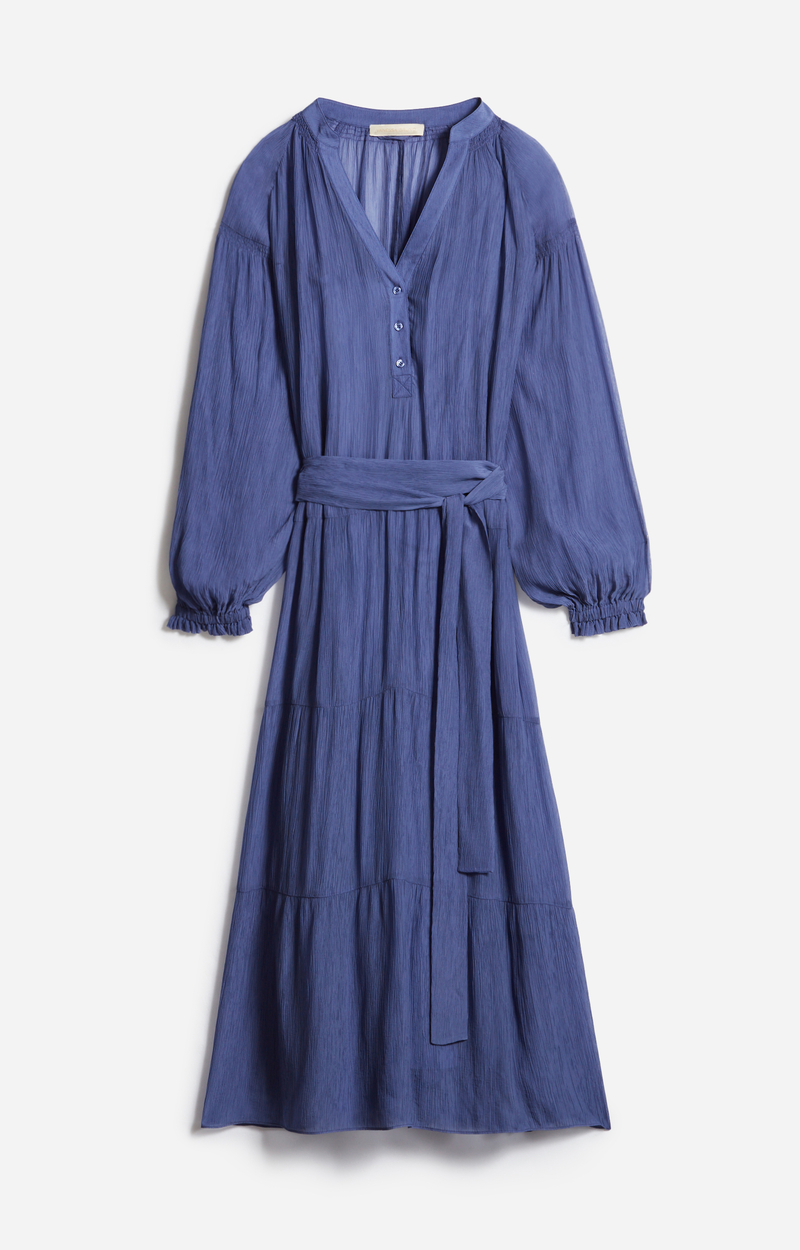 Robe Vanessa Bruno Taille 38/40 - Bleu, Mélange Soie - Longueur Genou, Style Débardeur - Occasion Très Bon état
