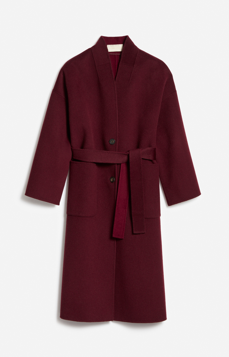 Manteau En Drap De Laine Vanessa Bruno - Bordeaux (Rouge) Taille 40 - Neuf Avec Étiquettes