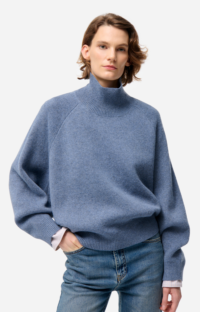 Pull En Laine Athé Vanessa Bruno - Taille L - Rose - Col Rond - Très Bon état