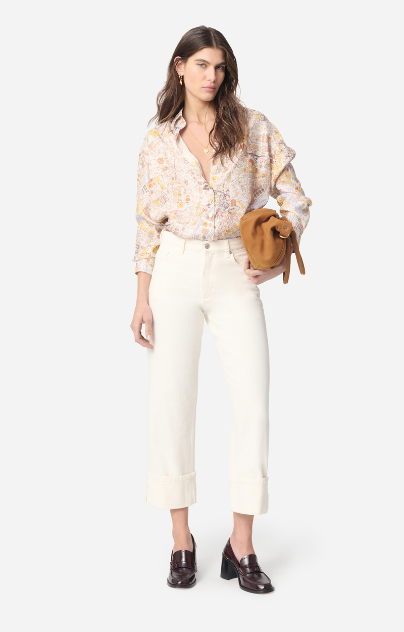 Blouse Chemisier En Soie Vanessa Bruno - Taille 40 (TBE) - Couleur Kaki - Occasion Très Bon État