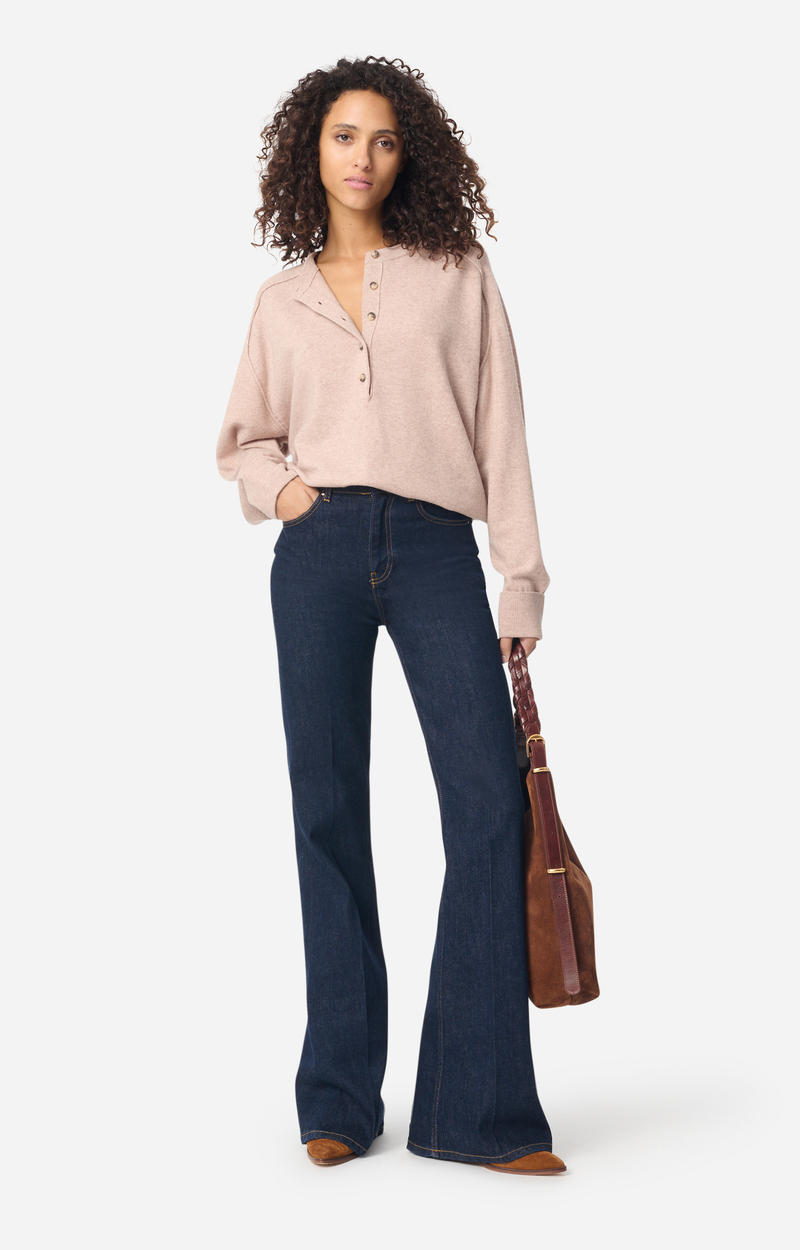Pull Femme Vanessa Bruno En Laine Yak Taupe - Taille S, Occasion Très Bon état