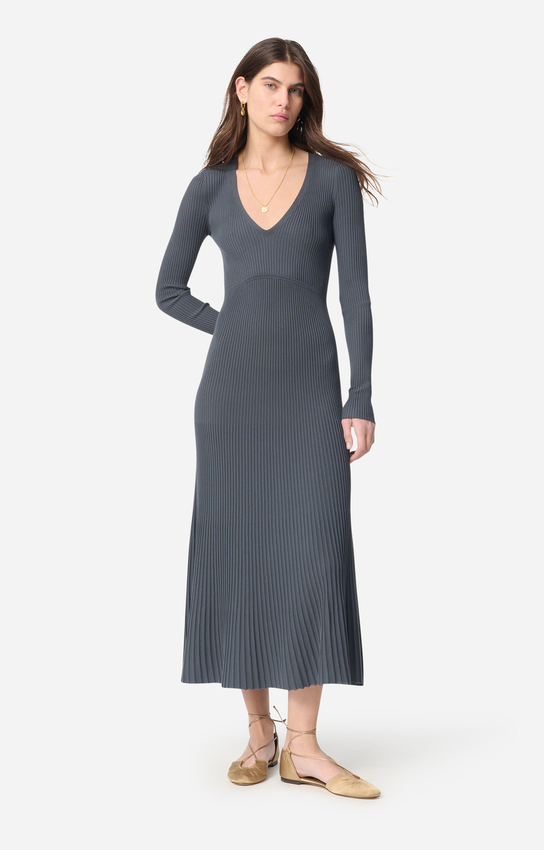 Robe En Velours Vanessa Bruno Taille 38 - Noire, Ligne A, Longueur Genou, Occasion Très Bon état